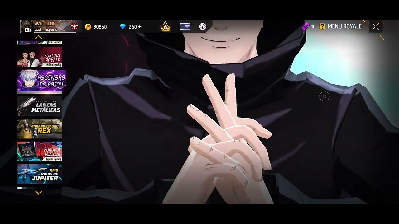 #julio_vlg Pegando a skin do sukuna e da nobara #freefire #jujutsukaisen 