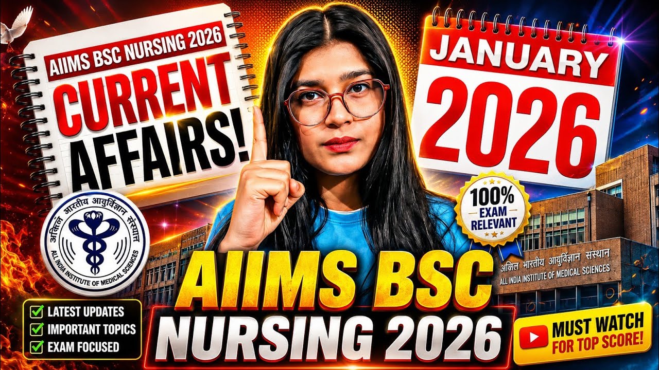 JANUARY 2026 CURRENT AFFAIRS - AIIMS BSC NURSING ENTRANCE EXAM 2026