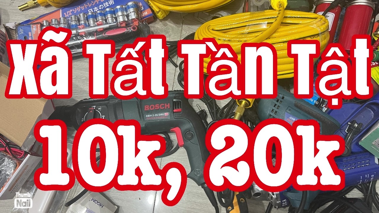 Thanh lý xã hàng lộn xộn 10k 20k kìm tuốt,Kim bấm nhật,đèn led,máy khoan,cưa xăng,pin20sel,mài pin