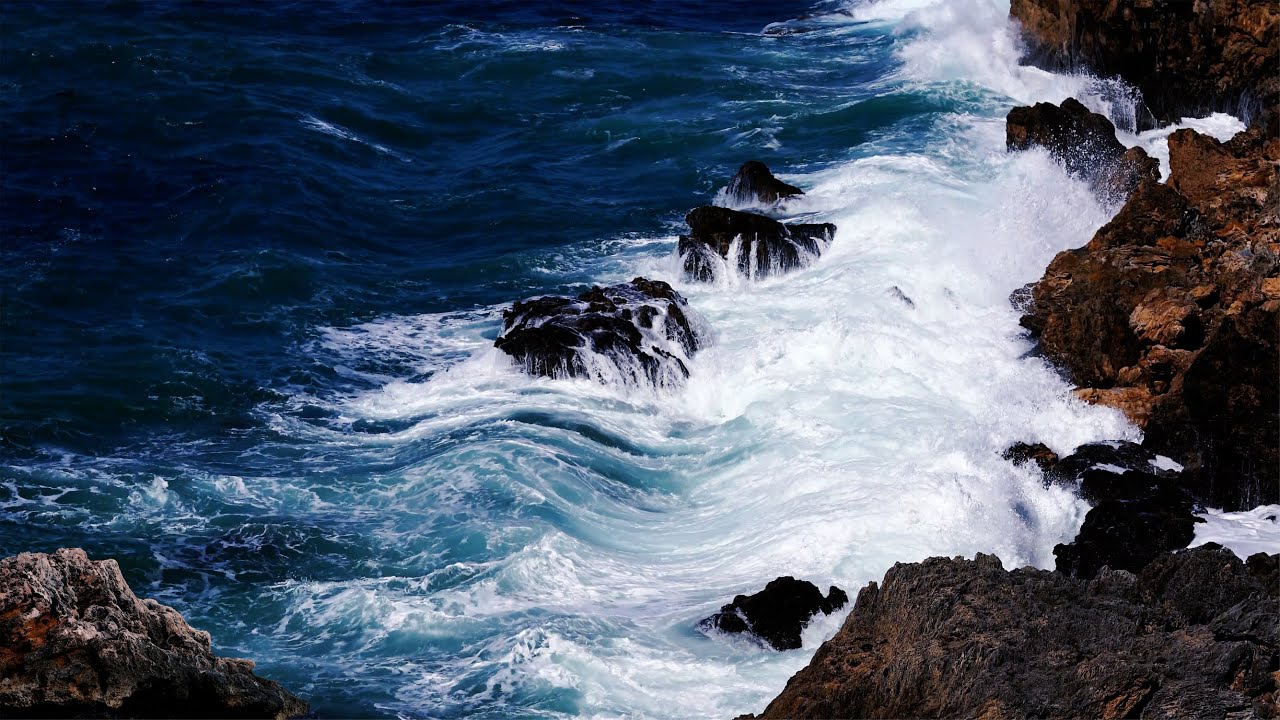 【Rocky Shore Waves】3 Hours of Ocean Waves Crashing Natural White Noise for Sleep Relaxation Focus