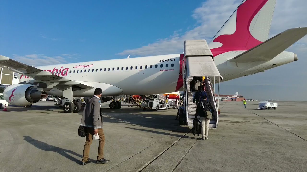 Air Arabia airbus A320-174Y inside look KTM to abudhabi nonstop flight.{eco, class}