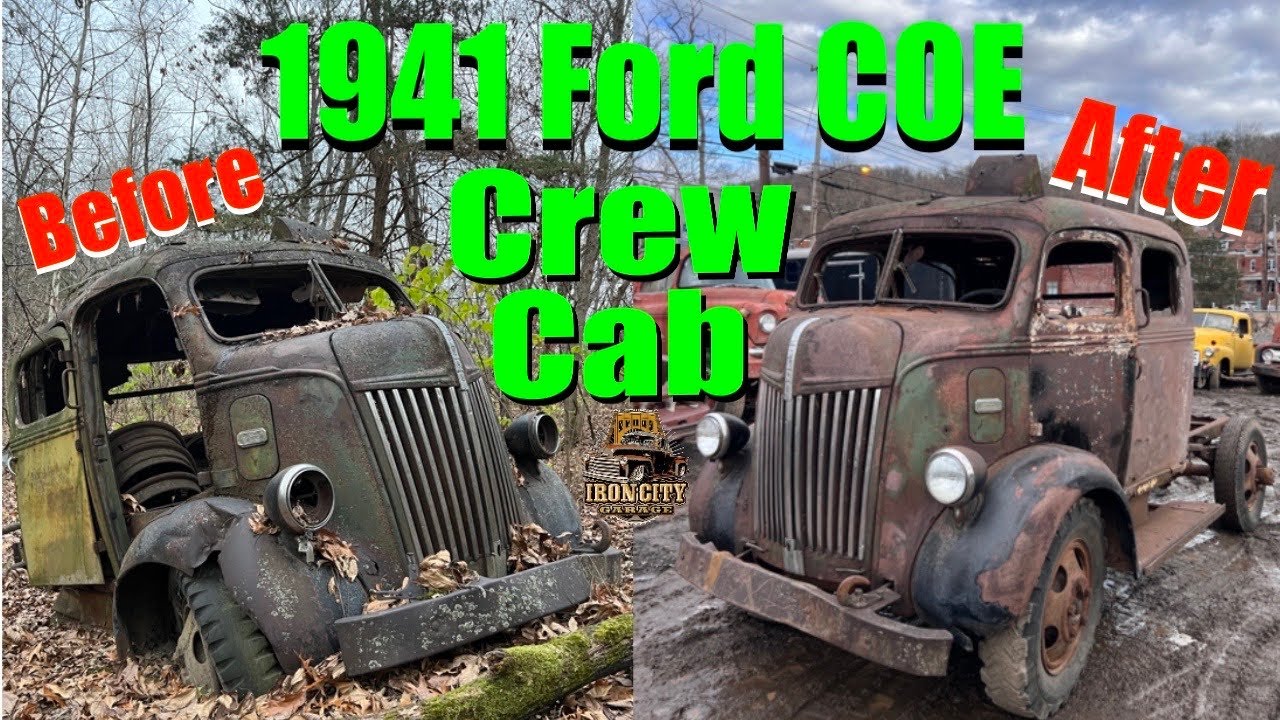 So satisfying, cleaning up a 1941 Ford COE Crew Cab, Military tow truck turned Bell Telephone truck.