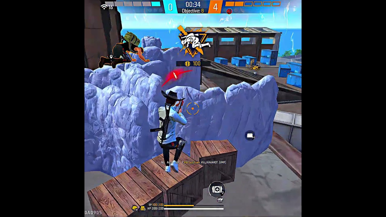 1v6 UMP FULL RED Rage in Free Fire 🔥💀