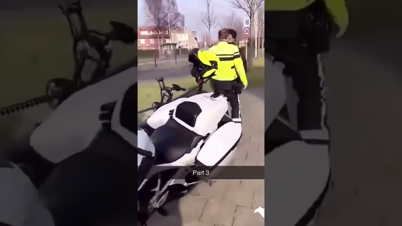 Jongen op fatbike gaat strijd aan met agent maar eindigt vervolgens huilend op de grond