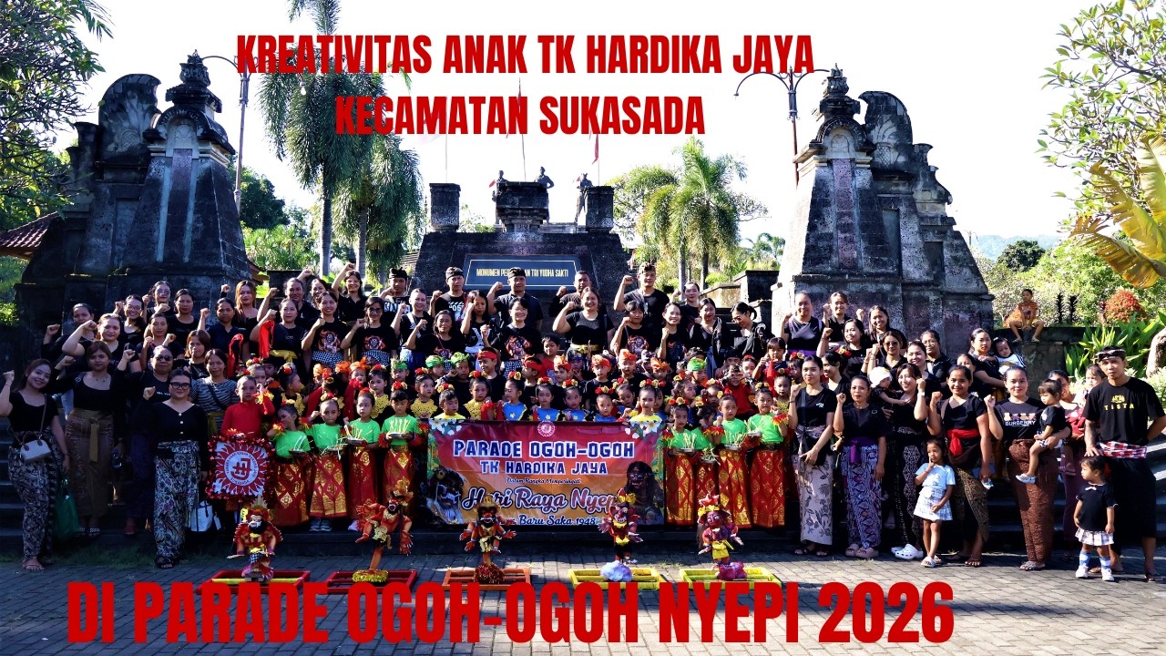 Kreativitas anak TK HARDIKA JAYA Kecamatan Sukasada di Parade Ogoh  Ogoh Nyepi 2026