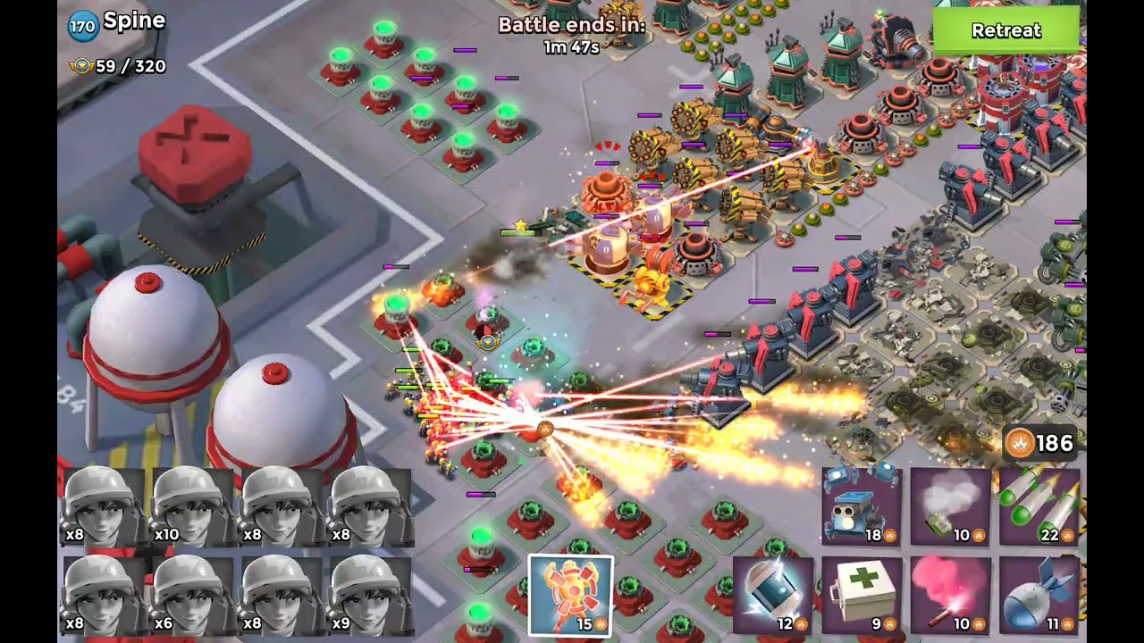 Boom Beach | Duplexity 2160 | Spine | Open, Mid, Top in 1 | *LIVE ATTACK* Alternate Mid Clear Method