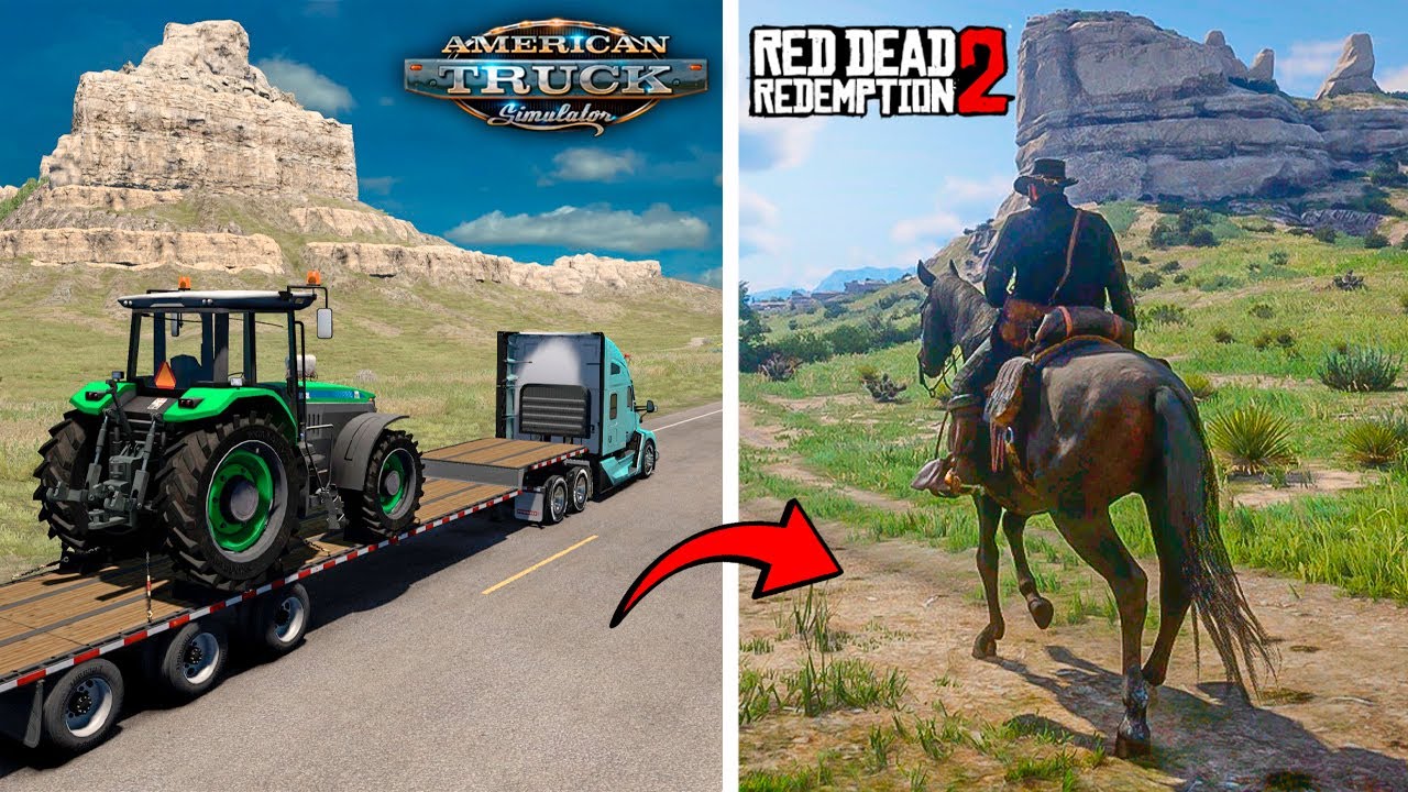 RED DEAD REDEMPTION 2 no AMERICAN TRUCK SIMULATOR!