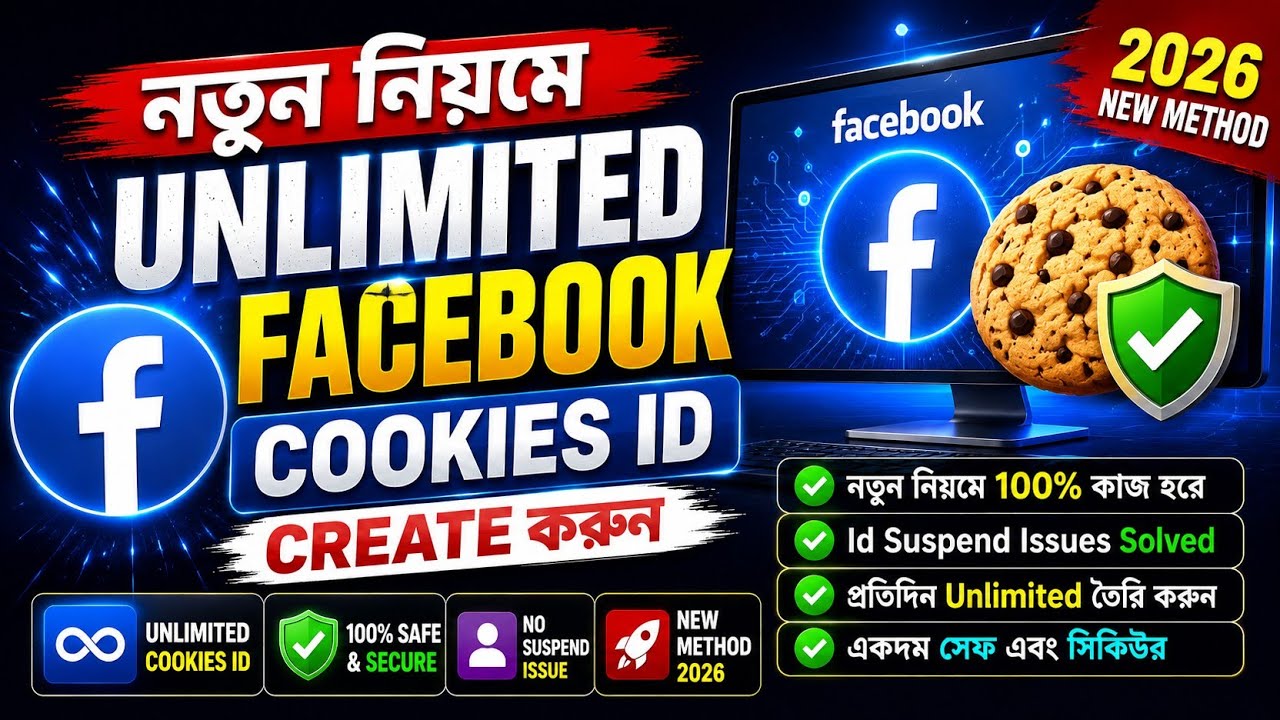 How To Unlimited Fecbook Cookies Id Create | কিভাবে ফেসবুক কুকিজ কাজ করবেন | Fecbook Cookies Work