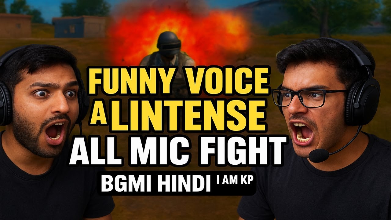 🎙️ Funny Voice Chat + Intense All Mic Fight | BGMI Hindi | I AM KP