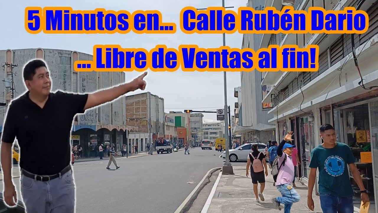 #5minutos en la CALLE RUBEN DARIO #julio2024 SIN VENTAS ... AL FIN!!! #reordenamiento #sansalvador
