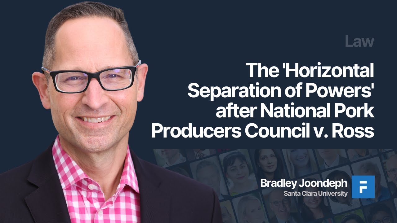 SCU Law Professor, Bradley W. Joondeph, Shares a Clip of his Recent Work