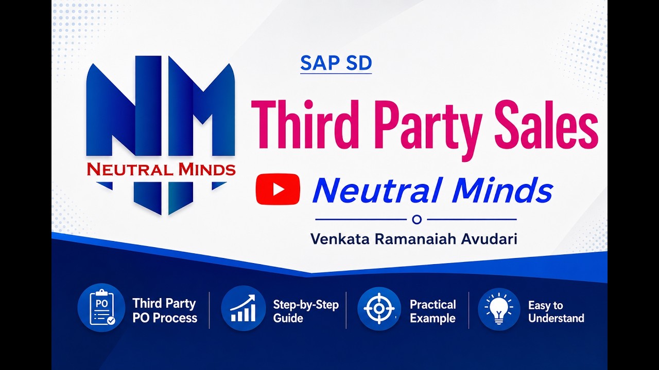 SAP SD Third Party sales process with MIGO and Without MIGO complete class with Configuration