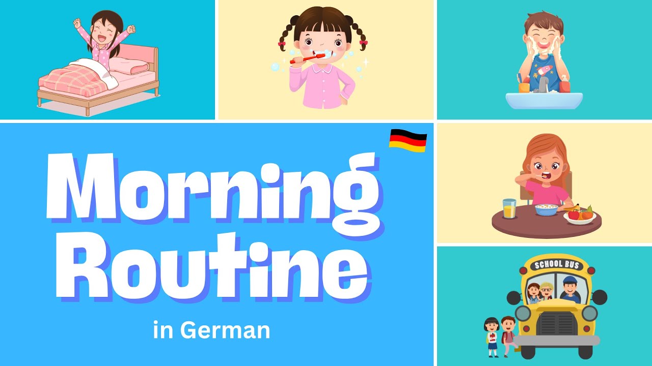 Morning Routine in German 🇩🇪 🌞| Morgenroutine auf Deutsch | KidsGerman