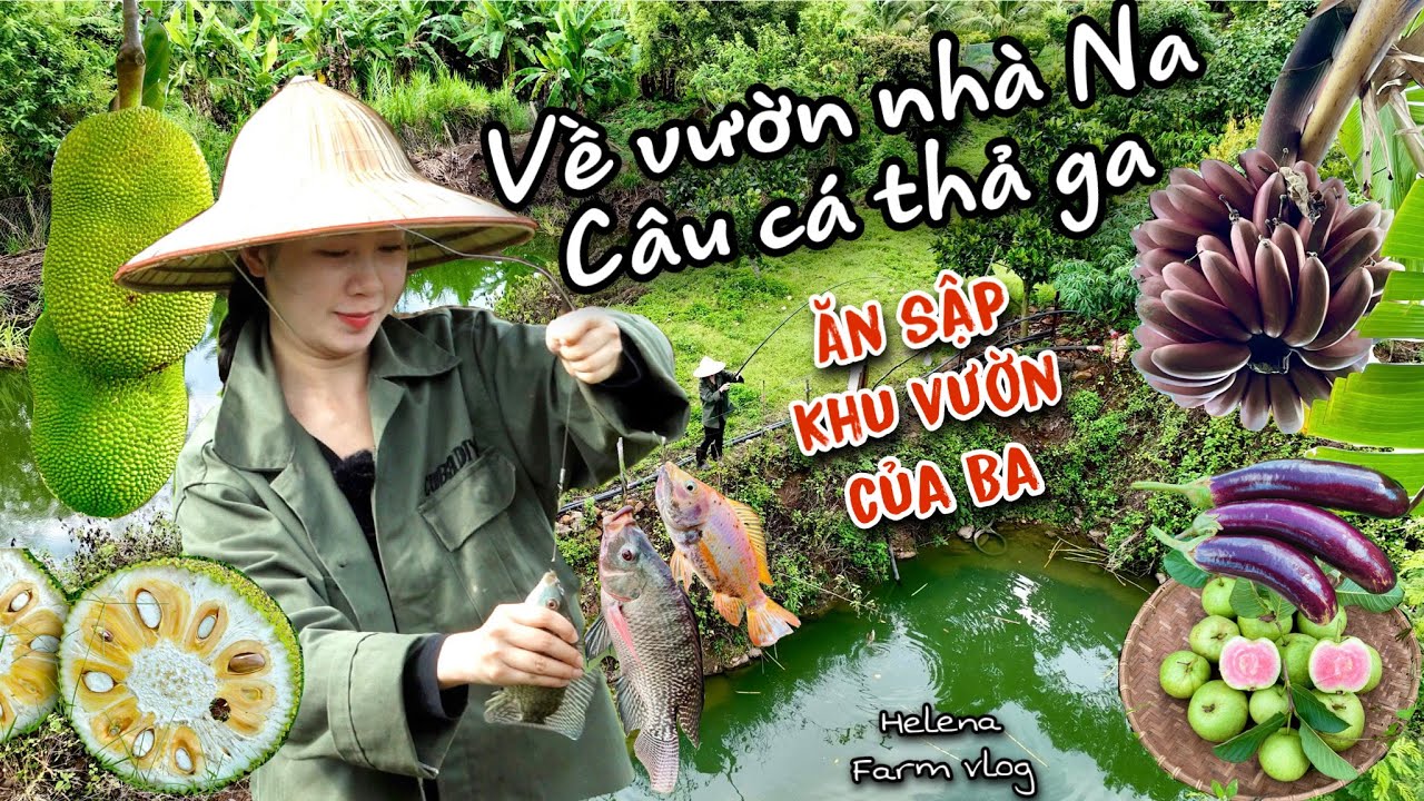 BỎ PHỐ VỀ QUÊ | Câu Cá Cùng Na | Ăn Sập Khu Vườn Của Ba | Life On A Farm | Farm Vlog #2