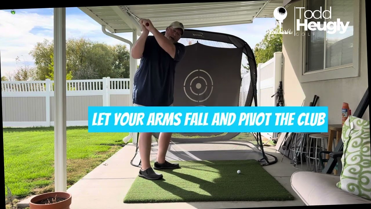 Let your arms fall to a better golf swing! 