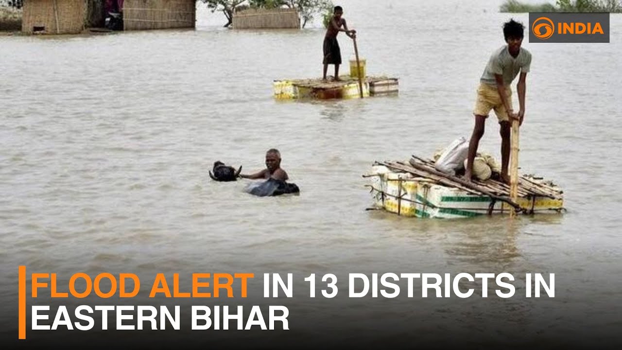 Flood alert in 13 districts in east Bihar | DD India