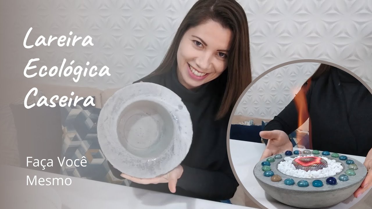 DIY Lareira de Cimento - Aquecedor Caseiro - Lareira Ecológica | Concrete Fire Bowl