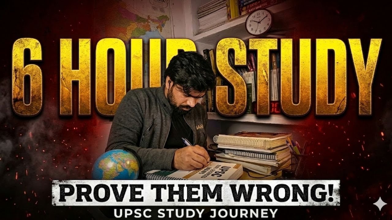 6 Hours Non-Stop Study With Me LIVE | UPSC 2026 Beast Mode | Prove Them Wrong! upsc ssc