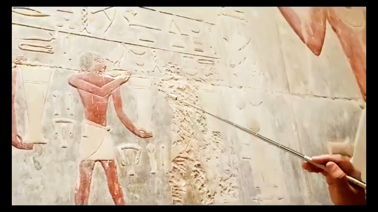 شرح مفصل للسبع زيوت من مقبرة كاجمني بمنطقة سقاره الاثرية...A  of ​​Saqqara
