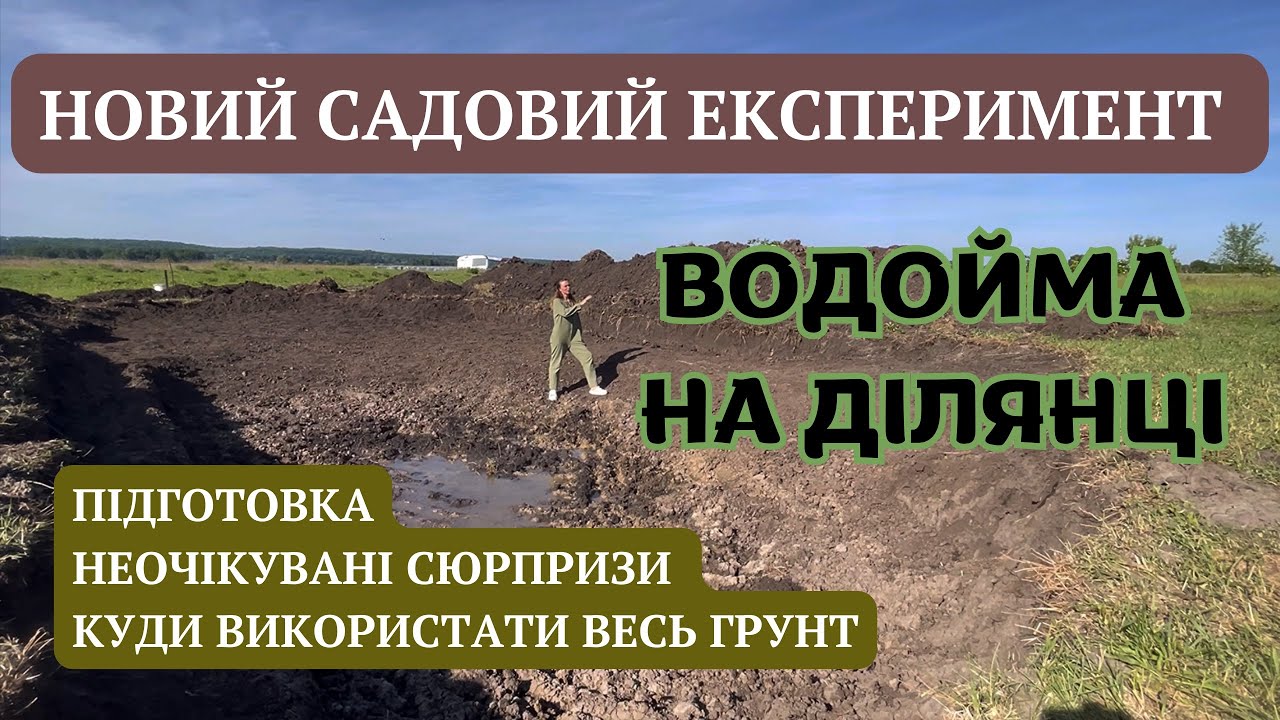 ВОДОЙМА НА ДІЛЯНЦІ 🏡| ПЕРШІ ПІДГОТОВЧІ РОБОТИ #водойма #сад #садок