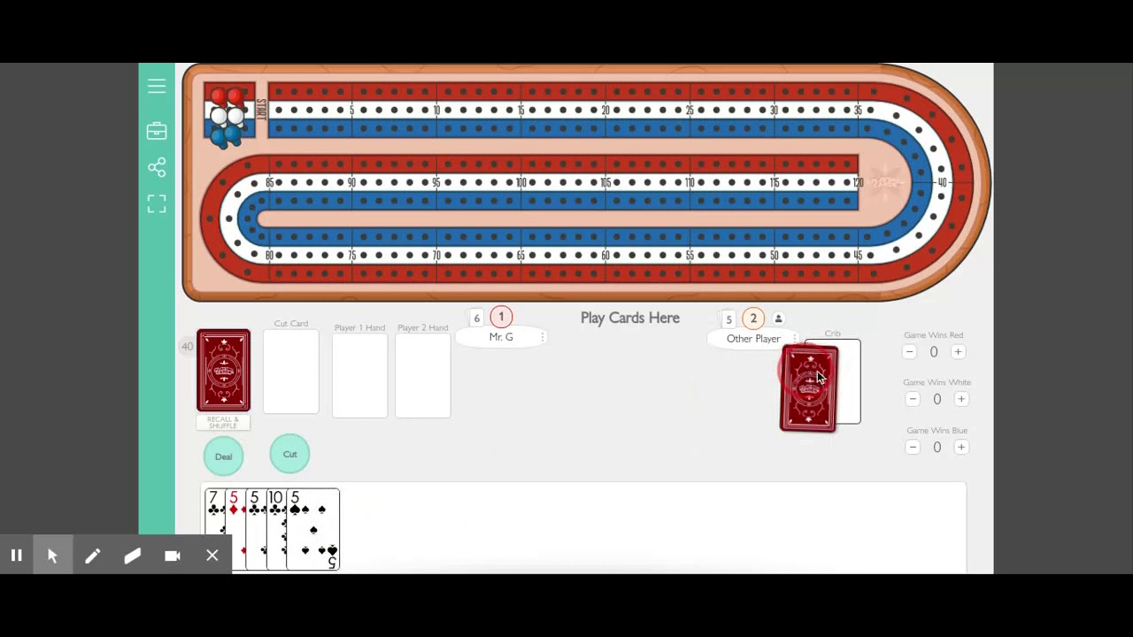 Playing Cribbage on PlayingCards.io