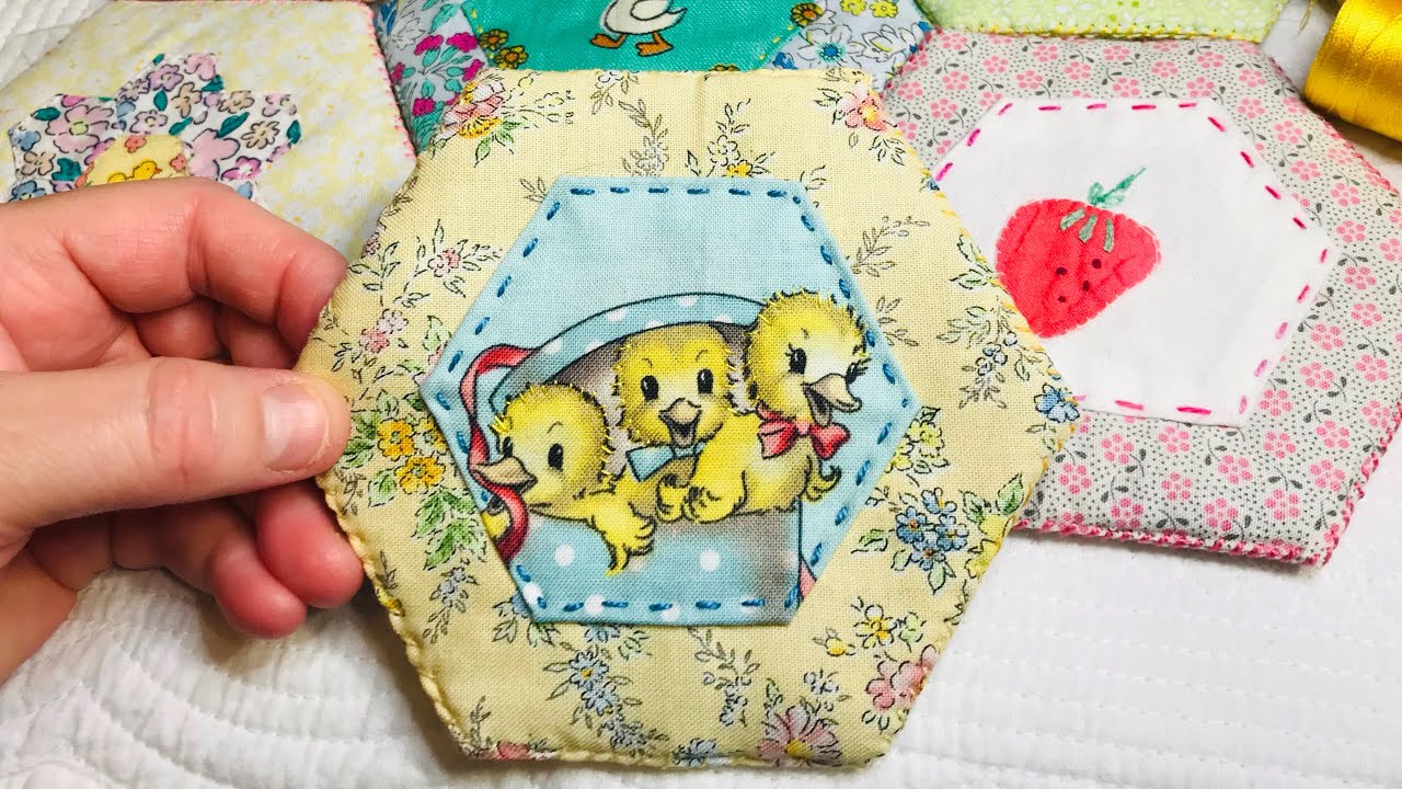 2. 2026 stitch along project - how to put together the hexies | Slow stitch mat #slowstitching 