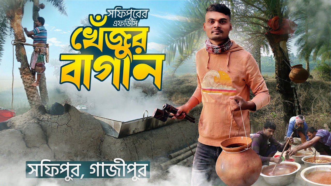 গাজীপুরে ৪০০+ খেঁজুরের গাছসহ রস ও গুড় | Shafipur FDC Khejur Bagan Tour | Gazipur Vlog | Razu Sarker