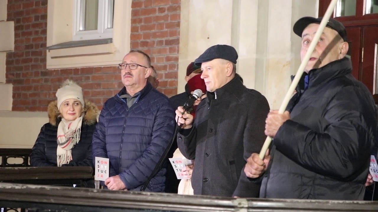 Protest przed sądem w Krośnie (18.12.2019)