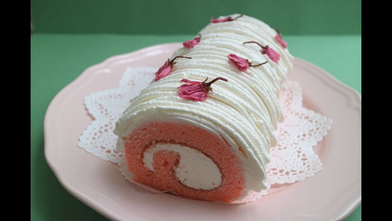 Sakura roll cake 3分シリーズ②今だけ。。。桜ロールケーキ