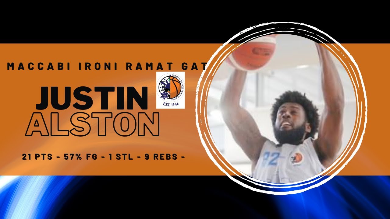 GAME HIGHLIGHTS: Winners League Israel Maccabi Ironi Ramat Gan : Justin Alston 21 Points 9 Rebounds