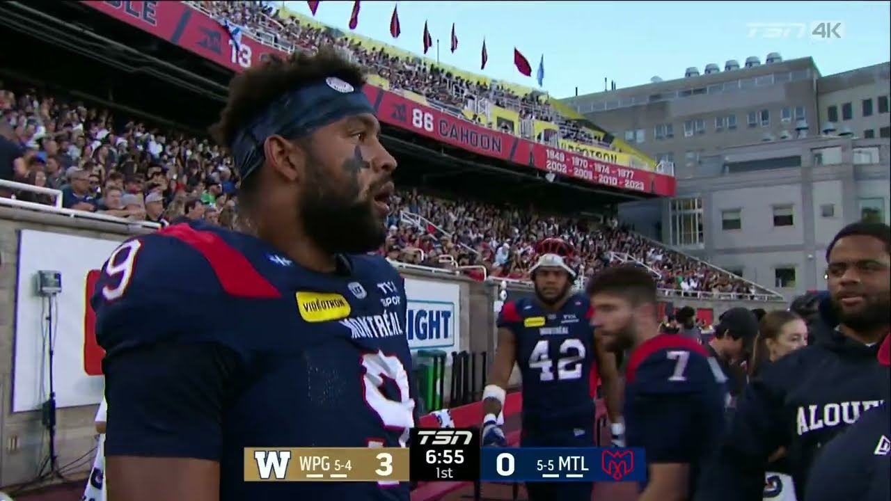 August 21, 2025 - CFL - Winnipeg Blue Bombers @ Montreal Alouettes