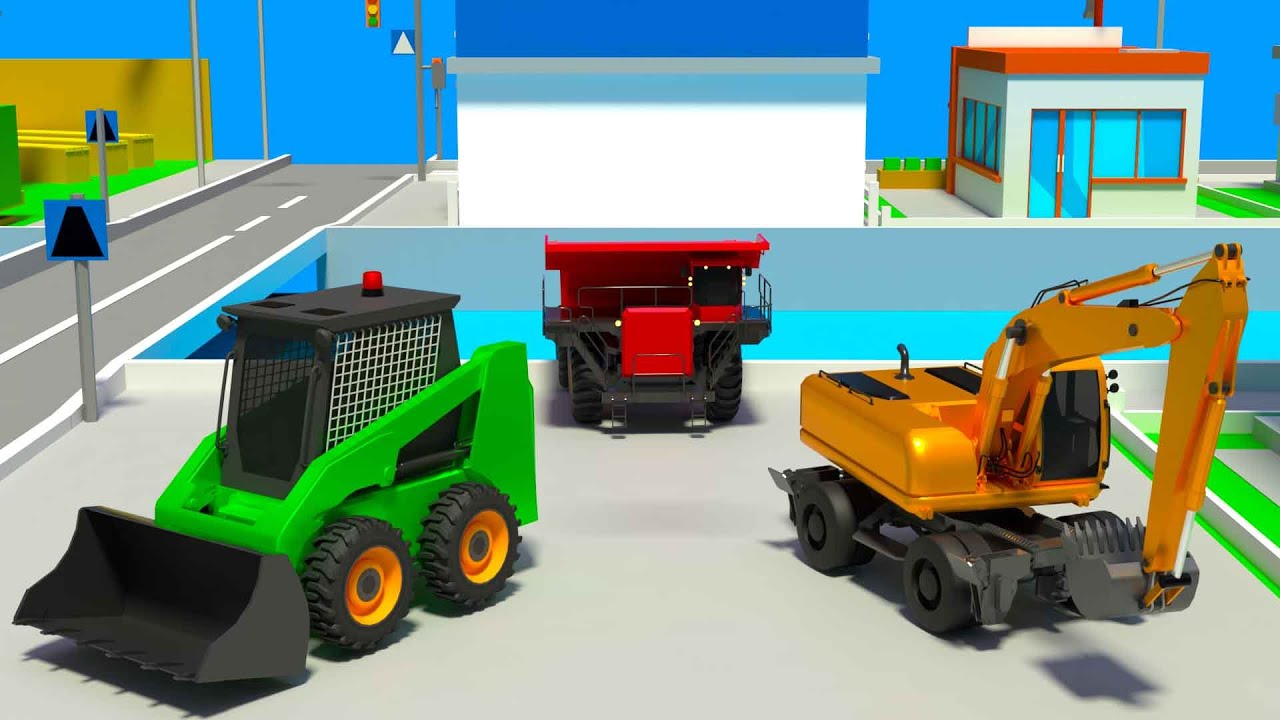 Dump Truck Fallen, House Collapsed - Excavator, Loader Building New House | 3D Construction Vehicles