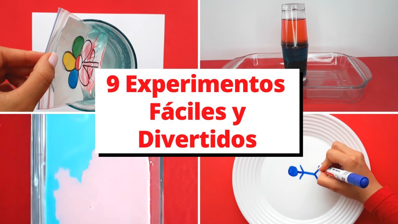 9 EXPERIMENTOS FÁCILES  | CIENCIA DIVERTIDA