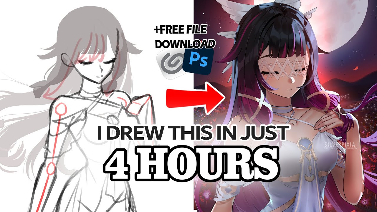 Revealing The Secret Key to Drawing FAST! l Commentary Columbina Speedpaint