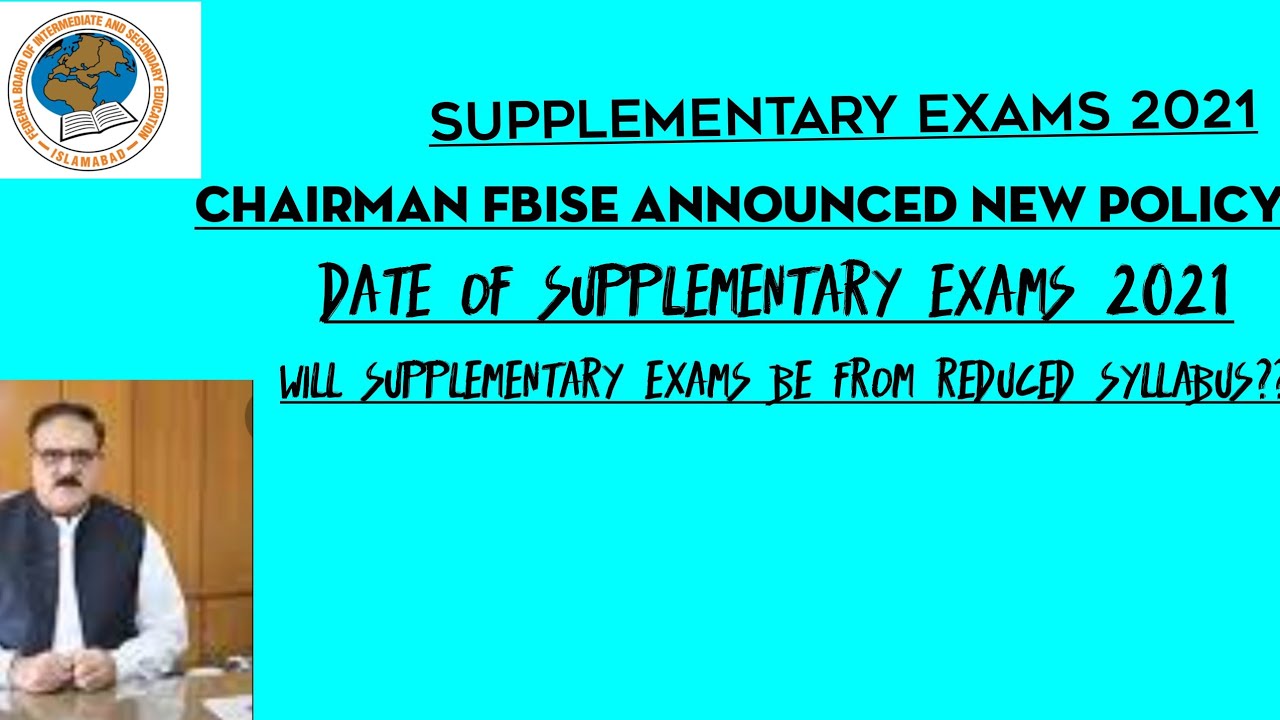 Federal board supplementary#improvement policy 2021#Fbise chairman announced new policy for exams