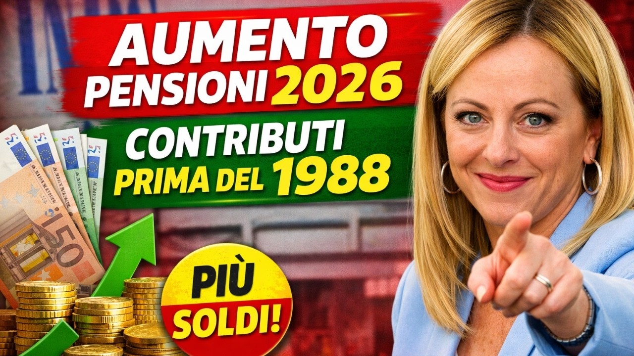Aumento Pensioni 2026: Buone Notizie per Chi Ha Contributi Prima del 1988