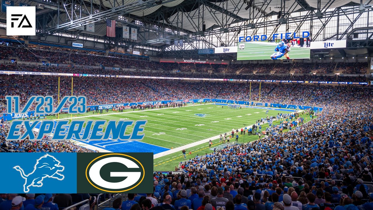 Detroit Lions NFL Experience vs Green Bay Packers 2023 (Live Crowd Atmosphere)