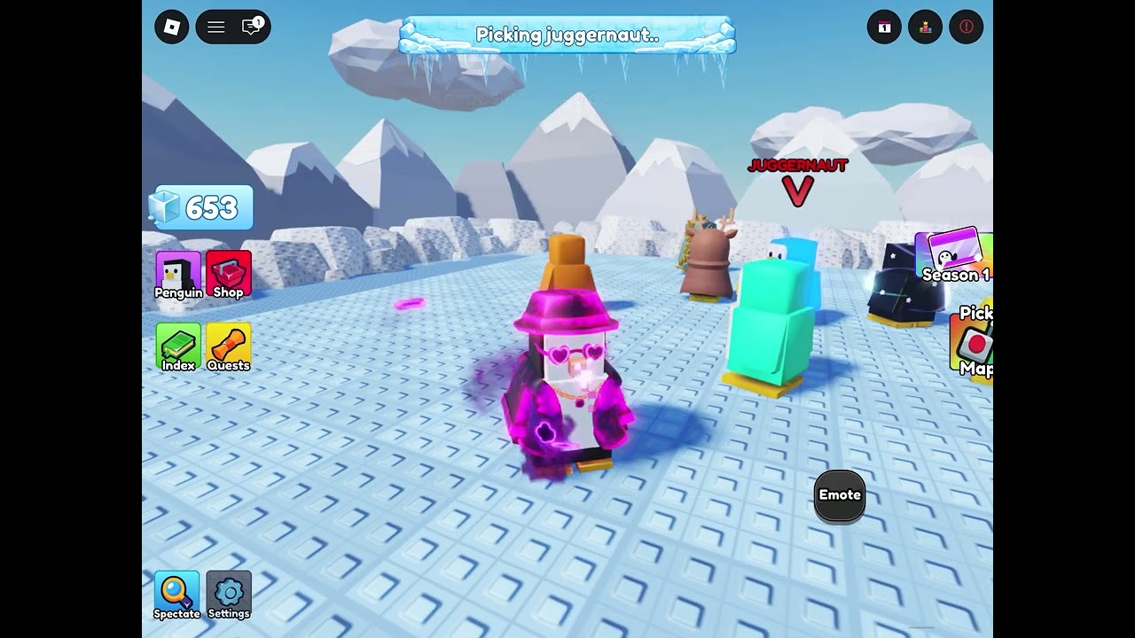 Playing Roblox knockout