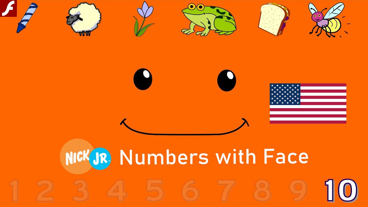 Numbers With Face (Flash 1999) US English - Nick Jr. Games