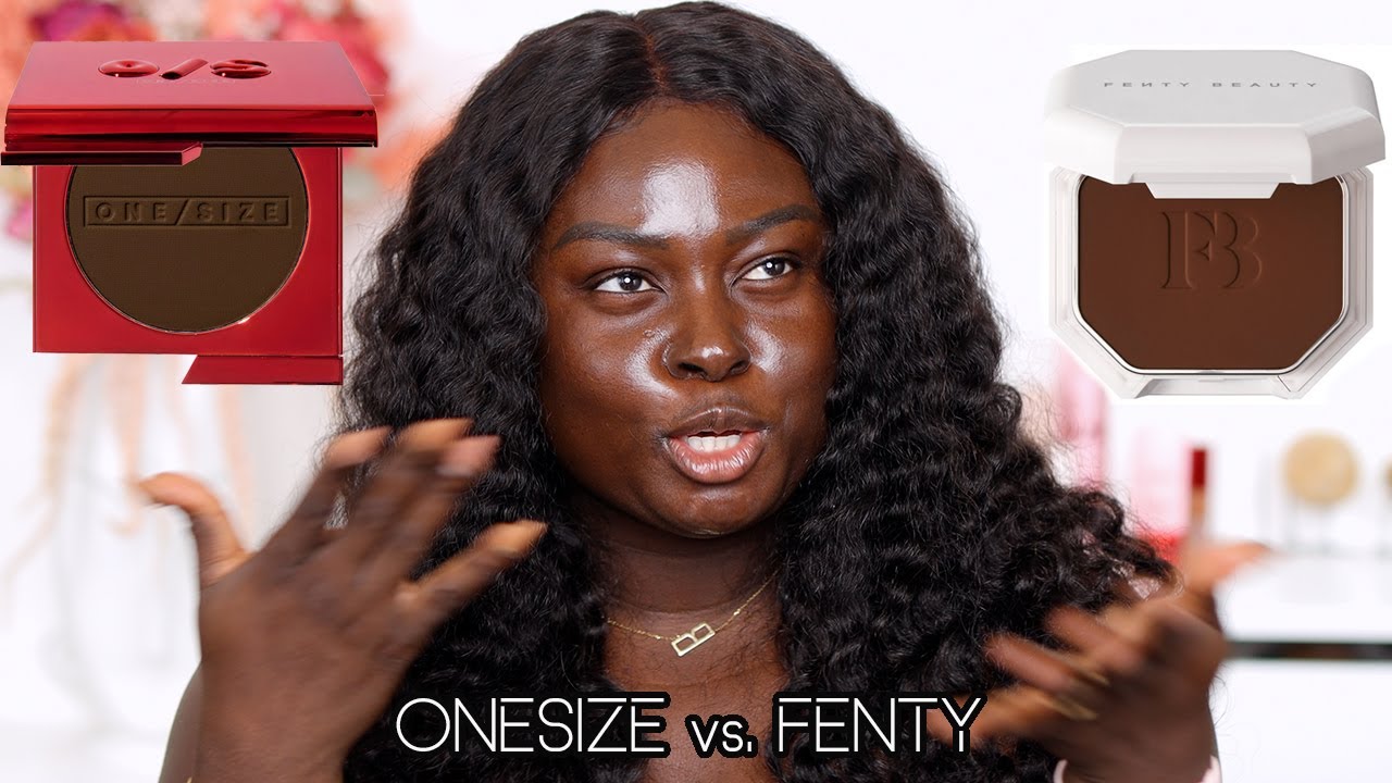 Самый тёмный тональный крем OneSize против Fenty Beauty Powder Foundation — какой лучше для тёмно...