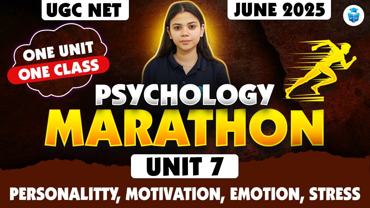 UGC NET Psychology Marathon 2025 | Personality, Motivation, Emotion & Stress Revision | Harshita Mam