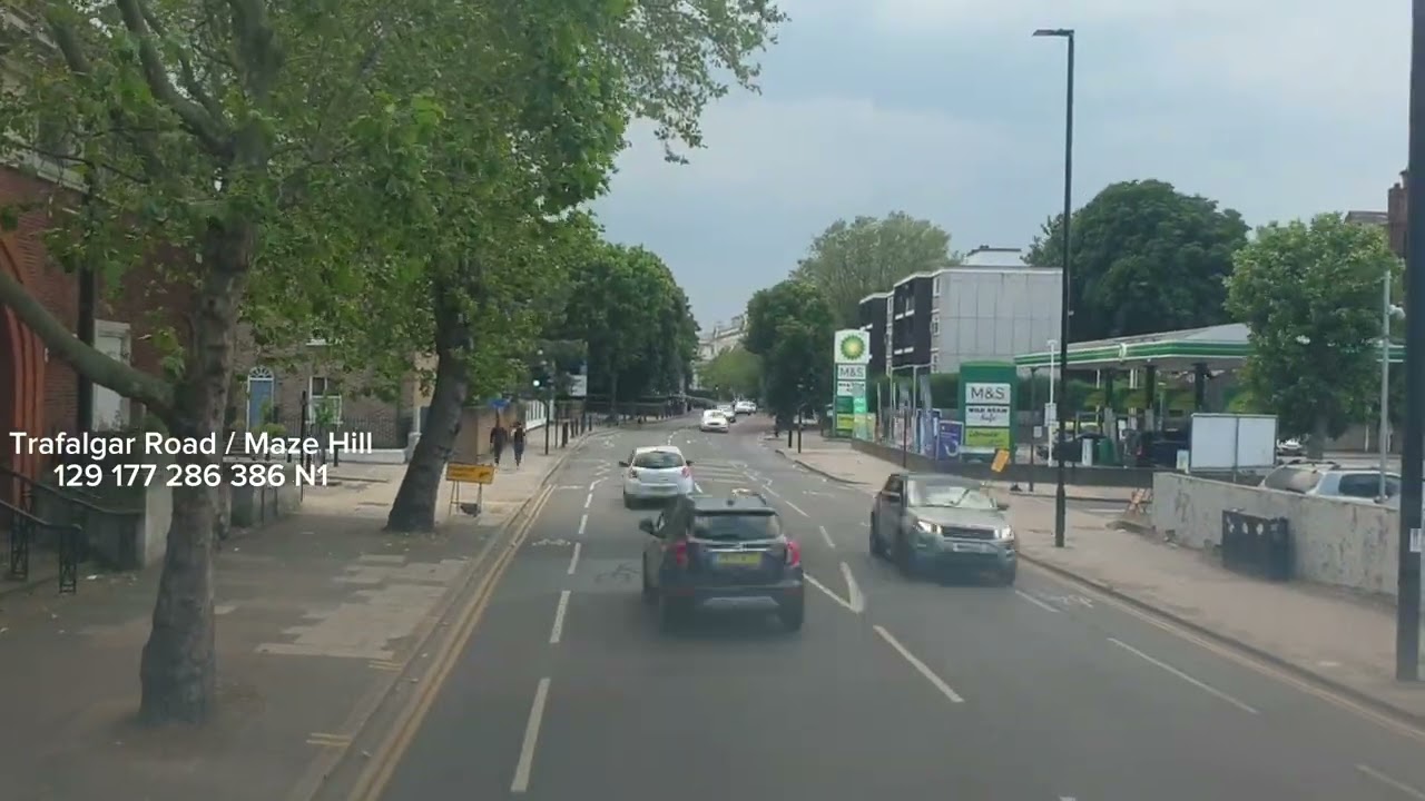 *FULL ROUTE VISUAL* Journey on the 129 from North Greenwich to Lewisham Shopping Centre