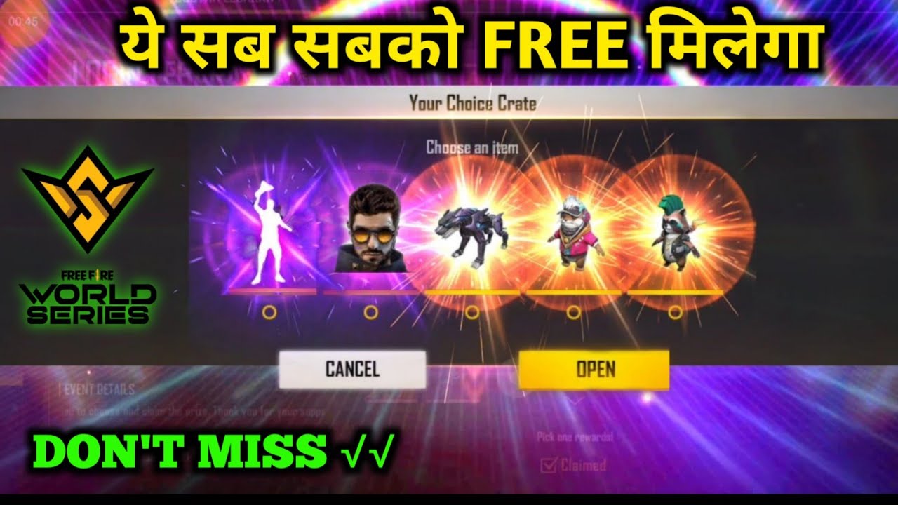 FFWS 2021 REDEEM CODE REWARDS | FREE FIRE WORLD SERIES 2021 | FREE FIRE NEW EVENT | FF NEW EVENT