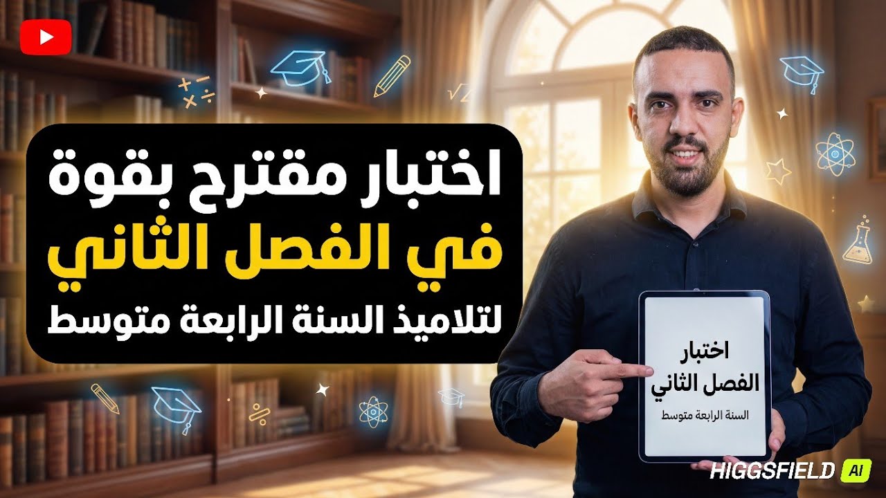 إختبار الثلاثي الثاني في ماد ةالرياضيات للسن ةالرابعة متوسط مارس 2025 + رابط التحميل