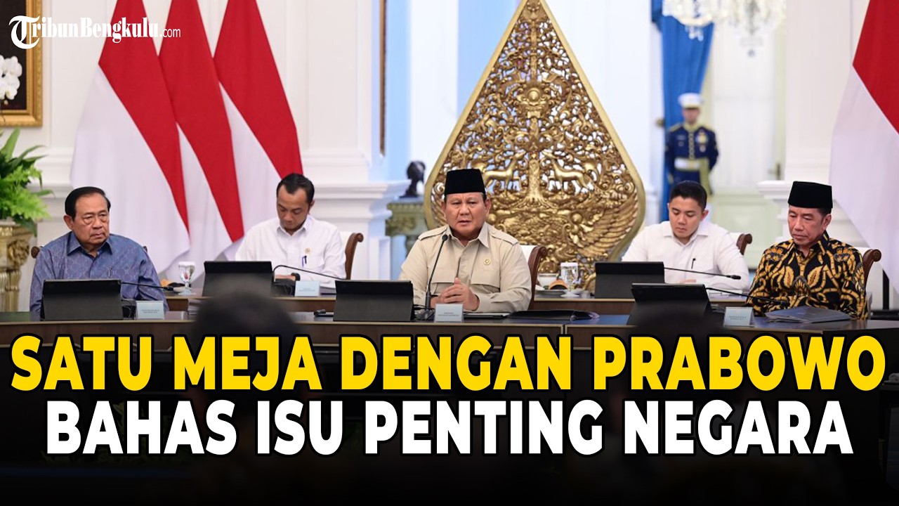 Momen Jokowi Satu Meja dengan Prabowo-SBY, Bahas Isu Penting di Istana?