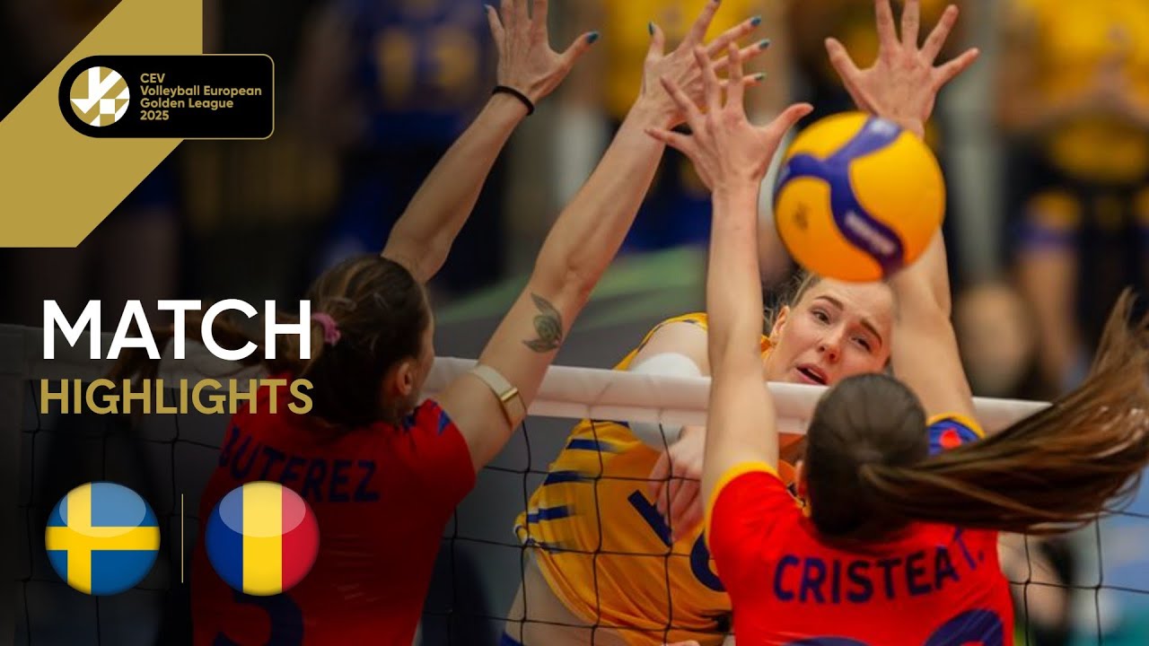 Highlights | Sweden vs. Romania - CEV Volleyball European Golden League 2025 | Women