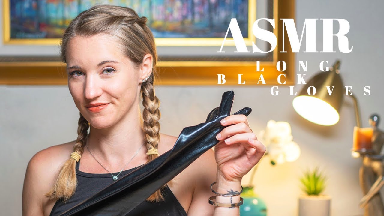 Typing on a Keyboard with Long Black Gloves | Whispering | ASMR