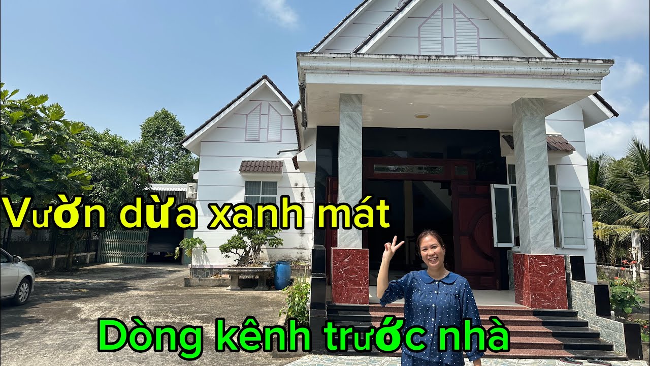 Mỹ Tho-biệt thự vườn dt 2.000m2 - vườn dừa - view bờ kênh tại Tân Mỹ Chánh