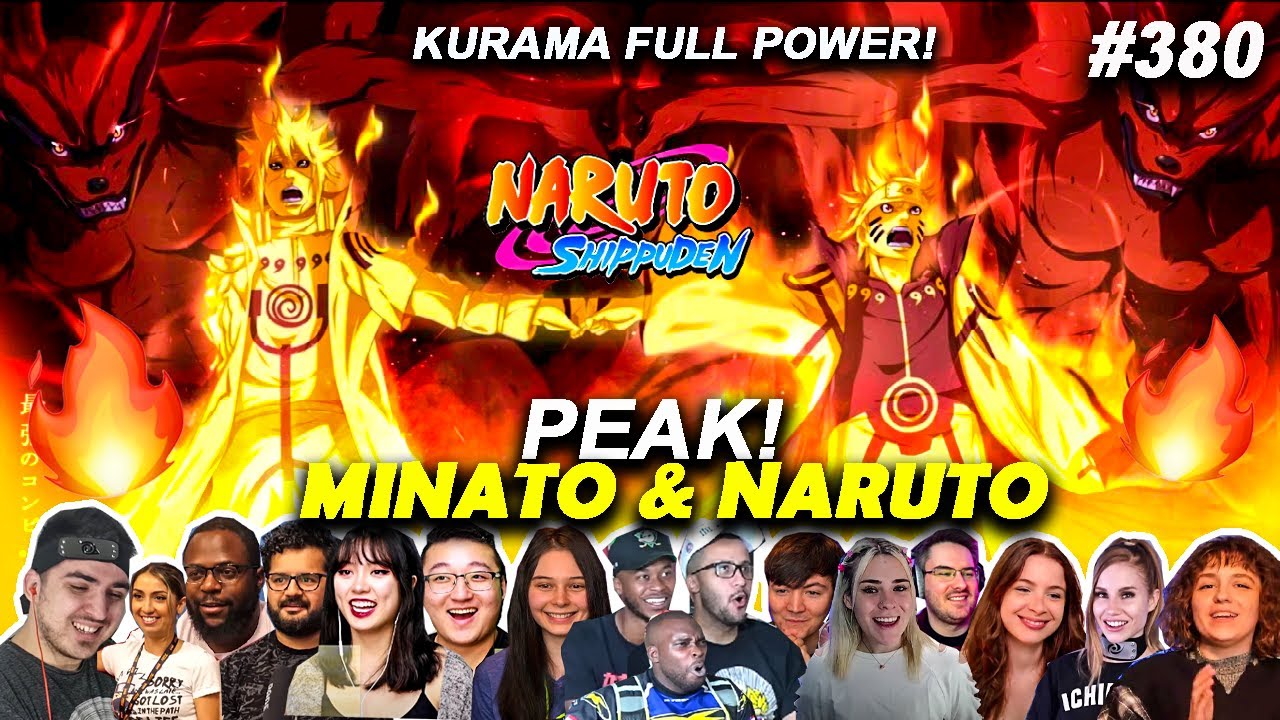 Минато и Наруто🔥| Вся сила Курамы!🦊Реакция на Naruto Shippuden Episode 380