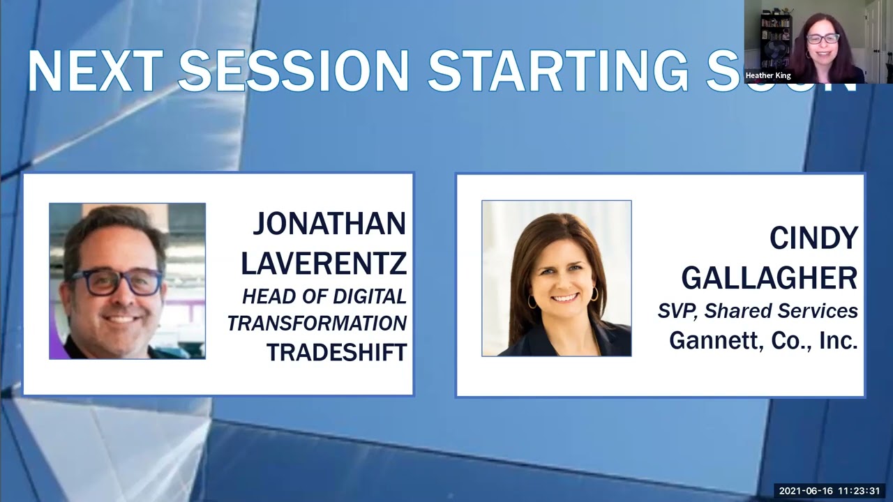 Shared Services Organizations: Finance & Accounting,  Tradeshift & Gannett, Session 1